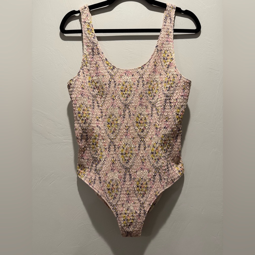 LoveShackFancy Pink/Yellow/Violet One Piece Swimsuit